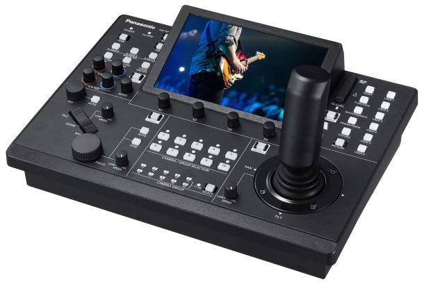 A video controller with a guitar on it.