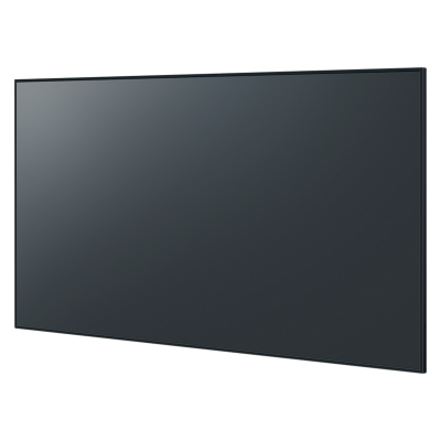 A black tv screen on a white background.