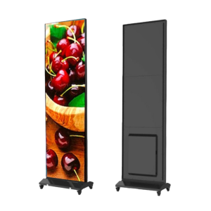 A large led display with cherries on it.