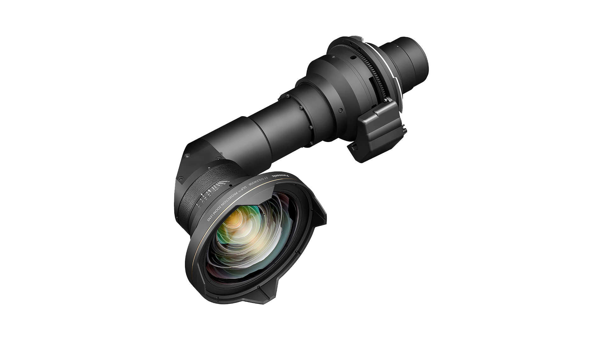 An image of a camera lens on a white background.