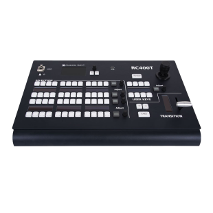 A black and white control panel with a number of buttons.