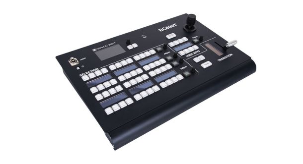 A black control board with a number of buttons on it.