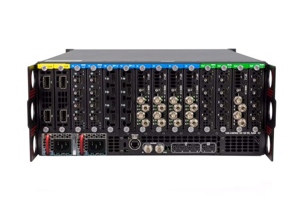 A server with a lot of different ports on it.