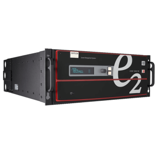 The e2 is a black and red device with a digital display.